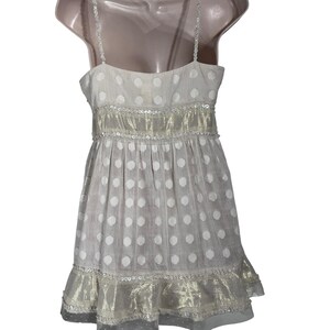 Vintage Free People Sequin Metallic Empire Waist Top, Women's Size 8 image 5