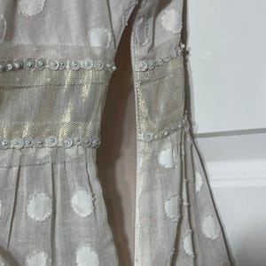Vintage Free People Sequin Metallic Empire Waist Top, Women's Size 8 image 4