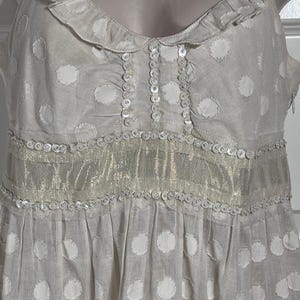 Vintage Free People Sequin Metallic Empire Waist Top, Women's Size 8 image 2