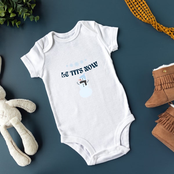 Lustige Baby Body Weihnachtsgeschenk für Winter Baby Let It Snow Feiner Jersey Body Geschenk von Tante Geschenk für Weihnachten