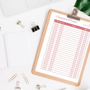 TTC Ovulation Tracker Printable Fertility Cycle Chart BBT OPK Log Trying to Conceive Planner Ovulation Tracker Digital Download