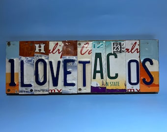 License plate sign