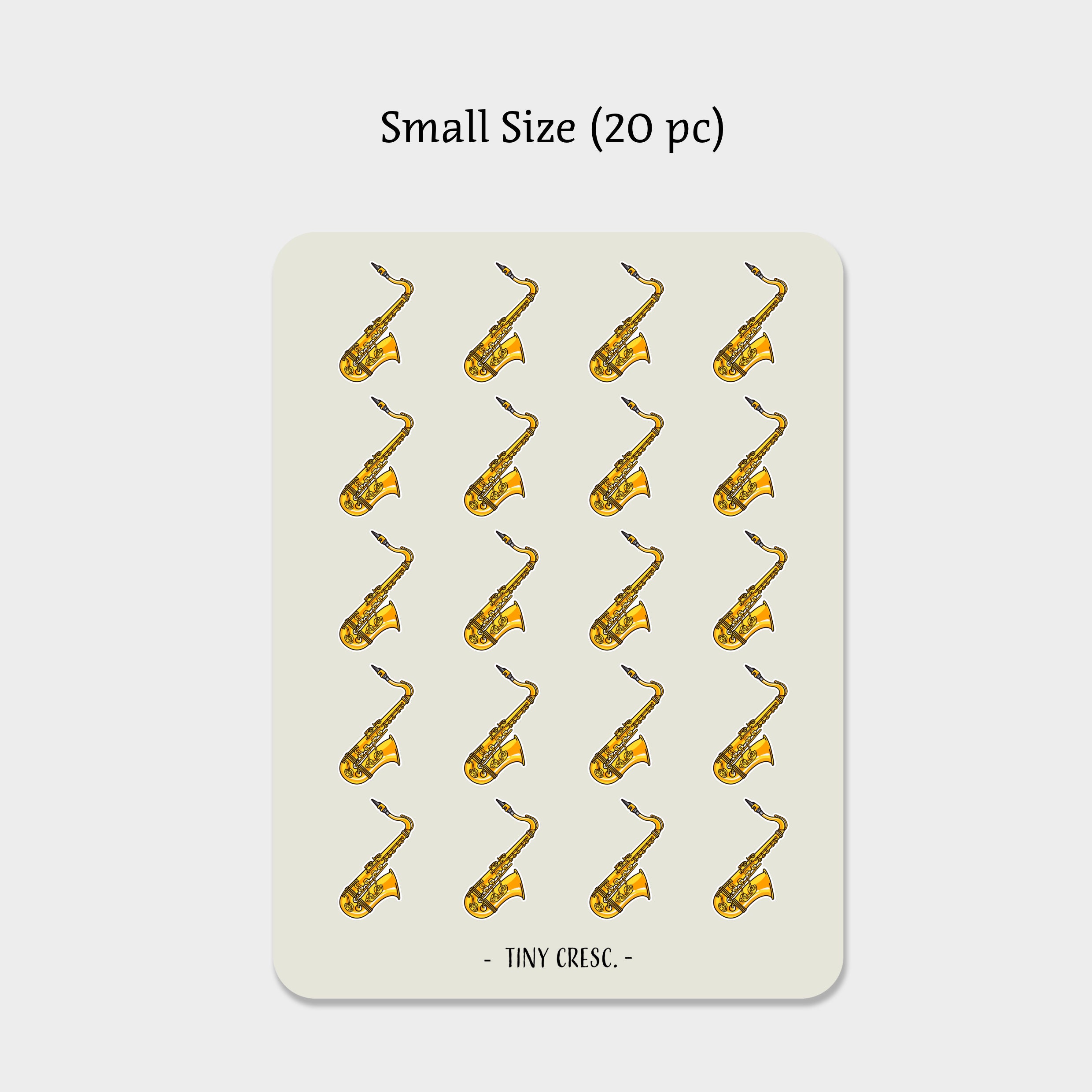 Saxophone Stickers, Max 20 Pc per Sheet, Instrument Stickers, Writable ...