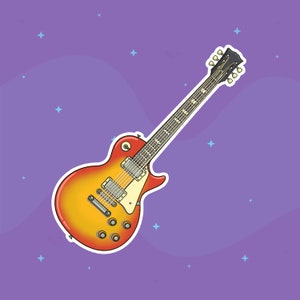 Elektronische gitaarstickers, max 20 stuks per vel, slaggitaar, instrumentstickers, beschrijfbaar, voor dagboek, planner, notitieboekjes, beloningen