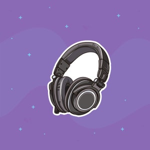 Adesivos de fone de ouvido, máximo de 20 unidades por folha, mixagem de música, produtor musical, adesivos de DJ, graváveis, para diário, planejador, cadernos, recompensas