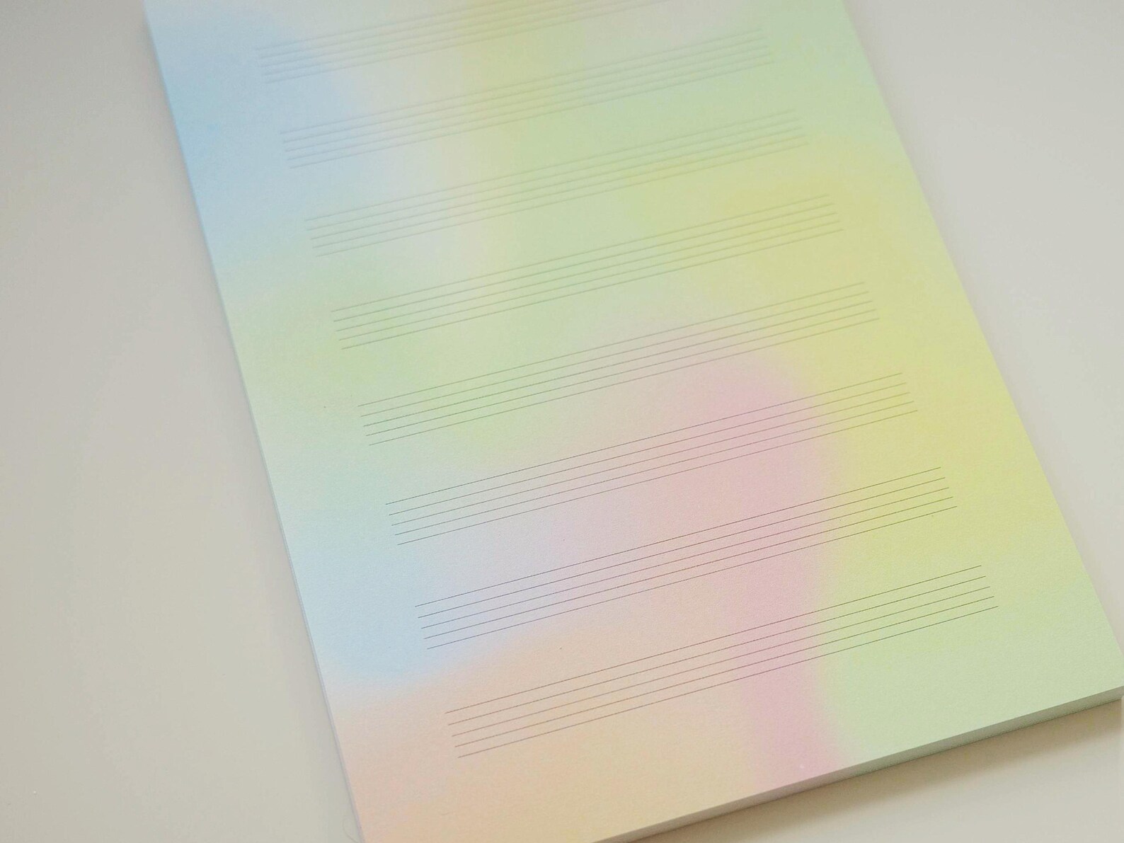 Gradient Blank Music Staff Notepad, 50 Thick Papers, Music Sheet, Music ...