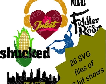 Broadway Favorites 2-SVG layered files