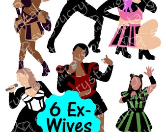 Six Ex-Wives--SVG layered