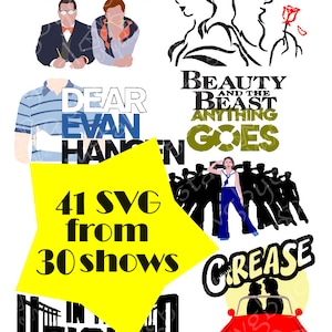 Broadway-favorieten 4 SVG: gelaagde ontwerpen