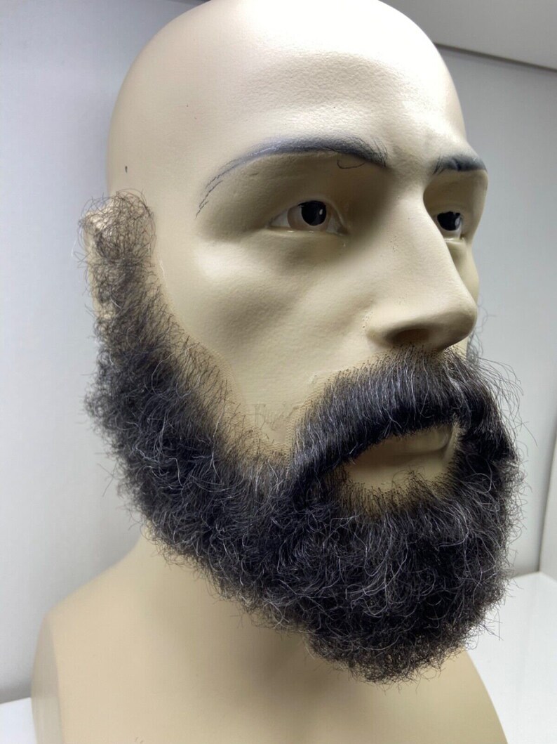 Realistic Fake Beard and Moustache Set. Human Hair Hand - Etsy