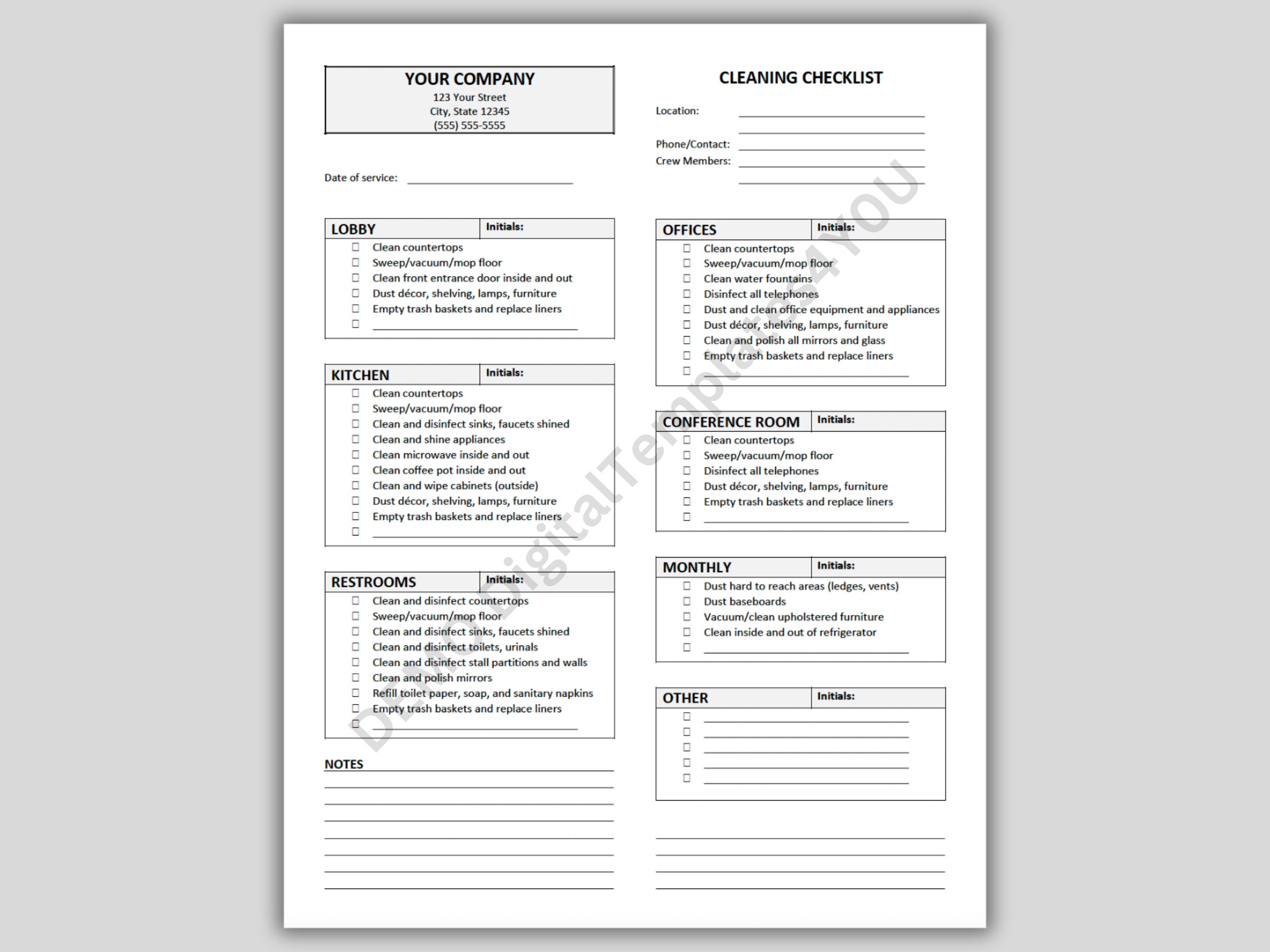 Office Cleaning Checklist - Reflections Extreme Clean