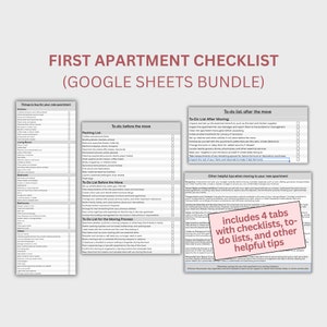 New Home Checklist, New Home Essentials List, First Home Checklist, First  Apartment Checklist, Moving Checklist, Checklist Printable -  UK