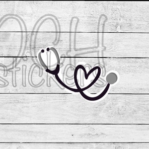 Stethoscope sticker, Stethoscope vinyl decal, Medical Professional Sticker, Water bottle sticker