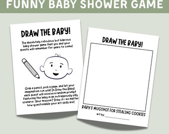 Zeichne das Baby - Lustiges Babyparty Spiel: 40 urkomische Sprüche (Digitaler Download)
