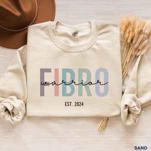 Custom Fibro Warrior Sweatshirt, Personalized Fibromyalgia Awareness Month Crewneck Sweater, Customized Chronic Illness Spoonie Support Gift