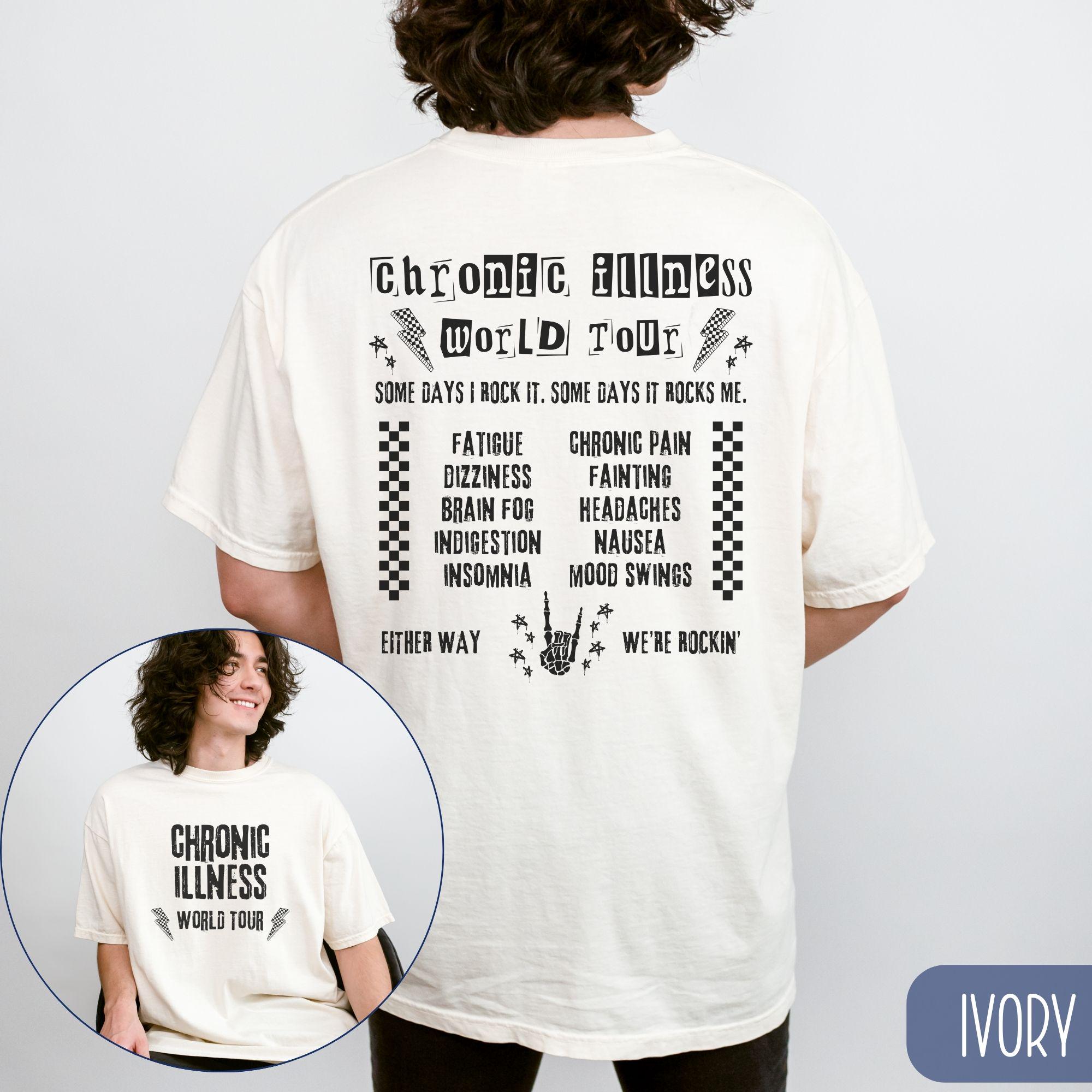 Personalized Chronic Illness World Tour Comfort Colors Shirt, Custom ...