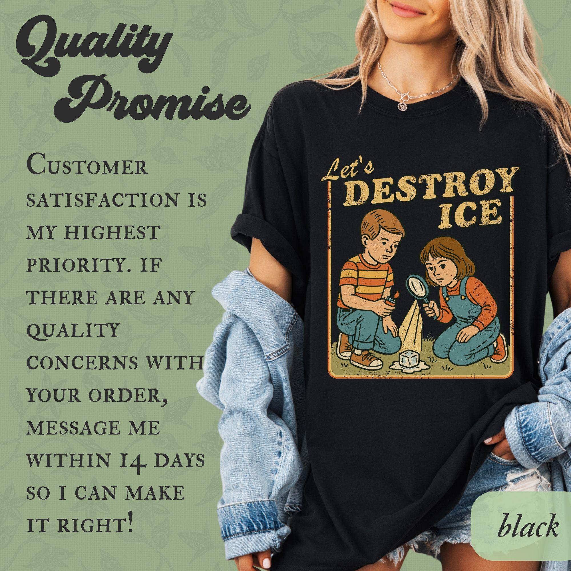 Let's Destroy Ice Shirt, Fuck ICE T-shirt, Subtle Abolish ICE