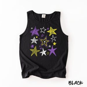 Subtle Nonbinary Pride Stars Tank Top, Non Binary Alt Graphic Tee, LGBTQ Pride Month Shirt