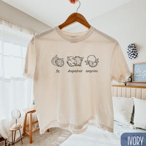 Subtle FDT Fruit Comfort Colors Crop Top, Fuck Donald Trump Boxy Tee, Anti Trump Political Protest Shirt, Anti-MAGA, Gift for Leftist