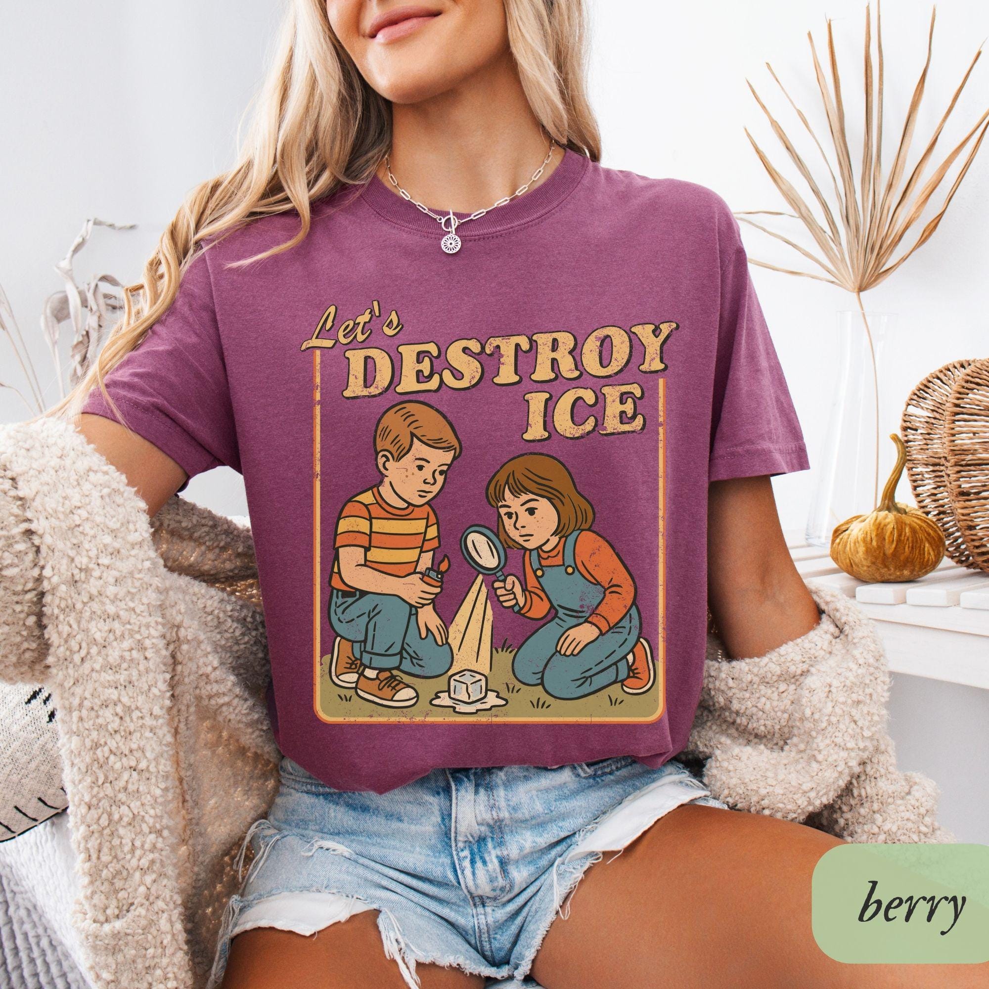 Let's Destroy Ice Shirt, Fuck ICE T-shirt, Subtle Abolish ICE