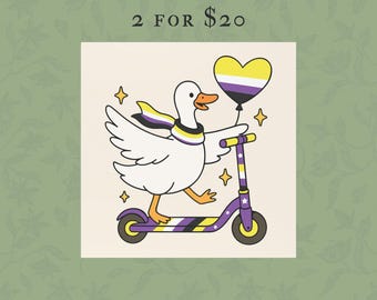 Nonbinary Pride Car Magnet, Subtle LGBTQ Non-Binary Flag Colors Pride Month Gift, LGBT Equality Goose Waterproof Vinyl, Enby Agender Gift