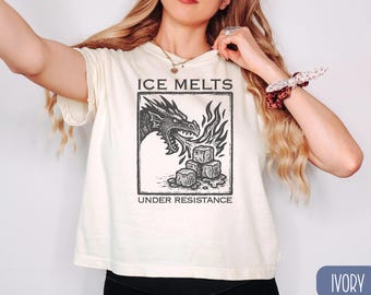Ice Melts Under Resistance Anti ICE Crop Top, Subtle Abolish ICE Comfort Colors Boxy Tee, Pro Immigration Ally Shirt, Resist Trump Protest