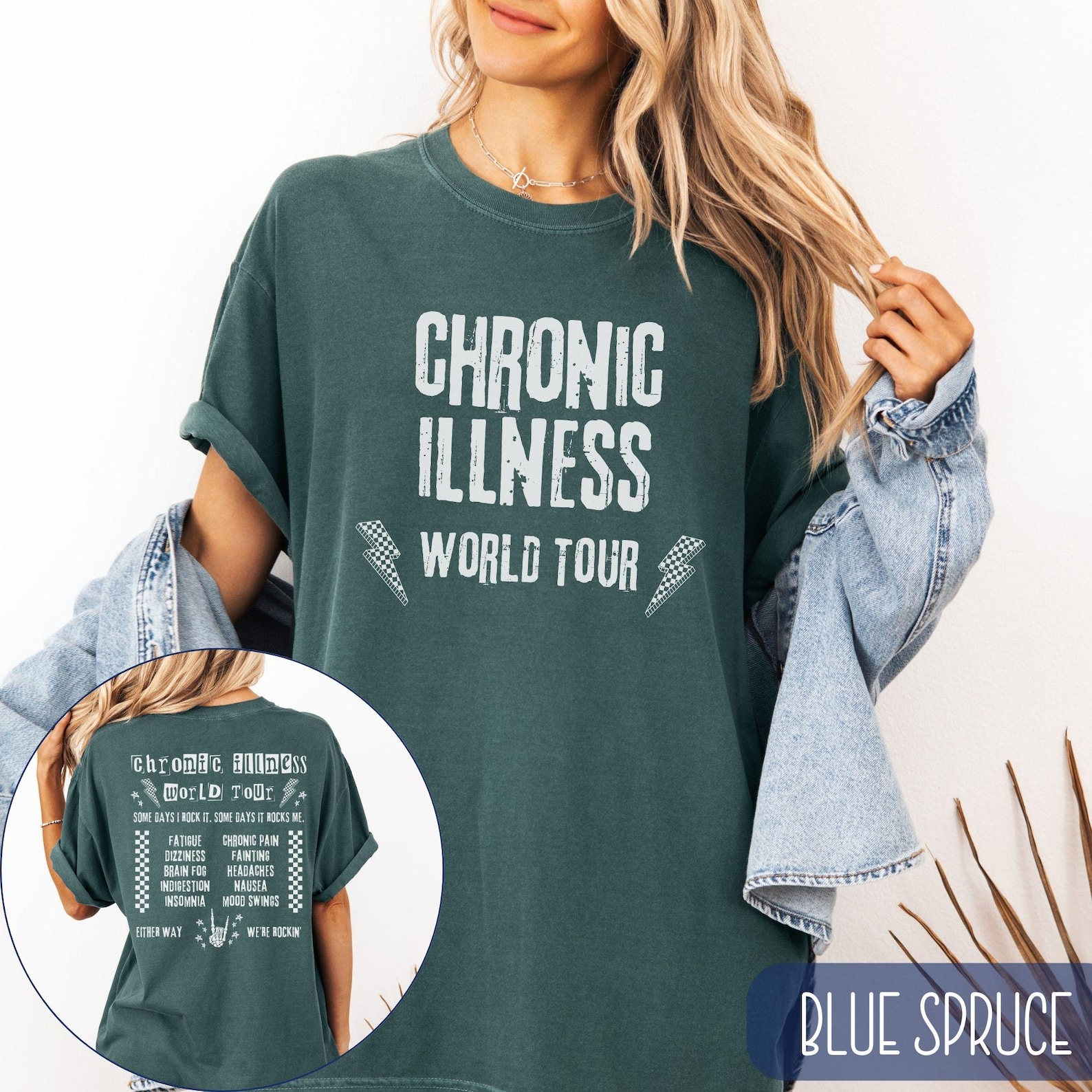 Personalized Chronic Illness World Tour Comfort Colors Shirt, Custom ...