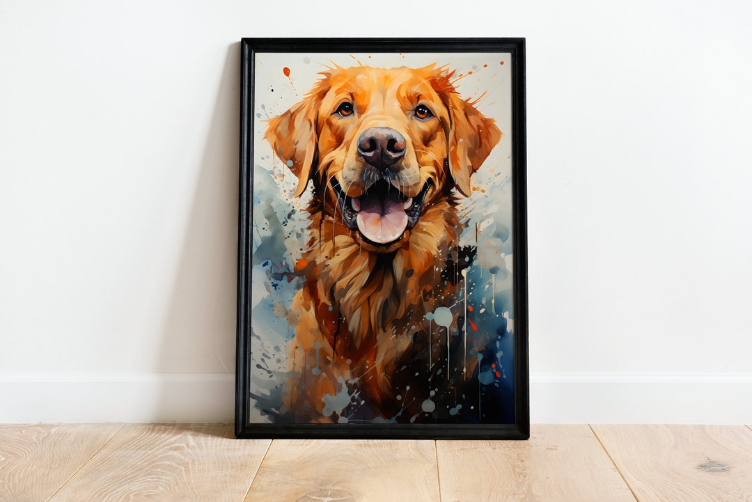 Watercolor Dog Portrait Watercolor Yellow Lab Portrait Dog Wall Art watercolor-dog-portrait-watercolor-yellow-lab-portrait-dog-wall-art