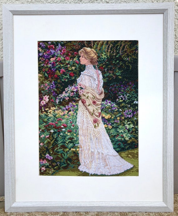 In Her Garden, by Dimensions Gold Collection , Completed 18 Ct