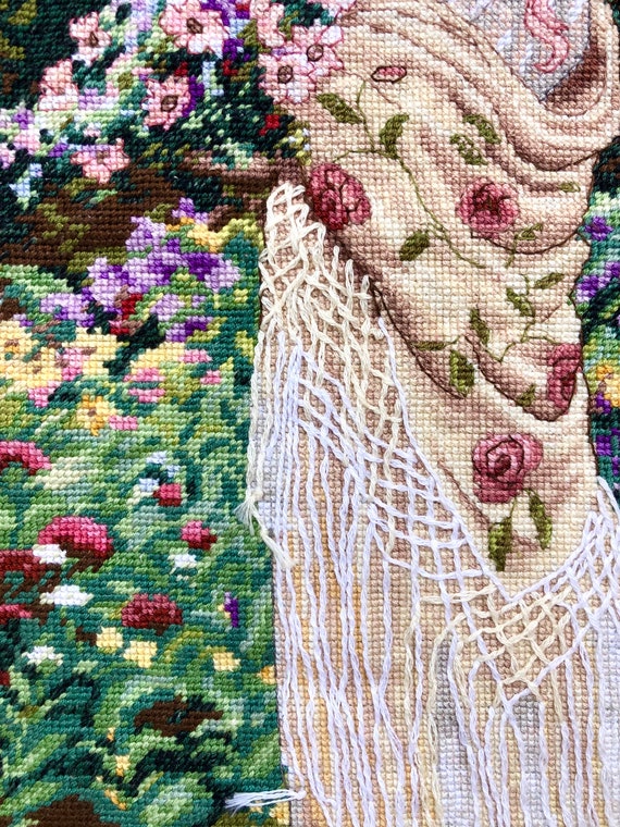 In Her Garden, by Dimensions Gold Collection , Completed 18 Ct