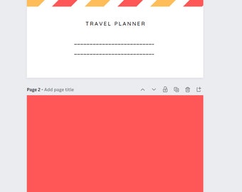 Summer Vibes Orange Travel Planner Printable