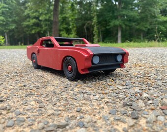 1969 Ford Mustang , Mustang, Wood Toy Car, Muscle Car, Hot Rod