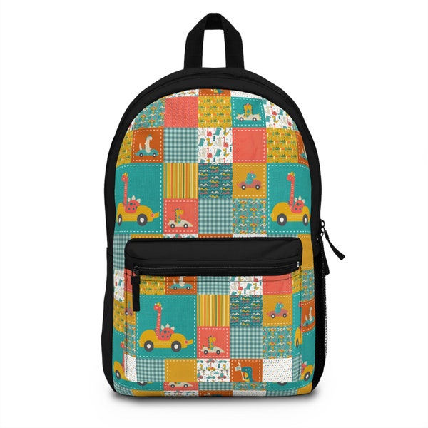 Go Dino Go Backpack, Dinosaur Backpack, School Backpack, Kid Backpack, Kid Backpack, Cute Dinosaur Backpack, Race Car Backpack