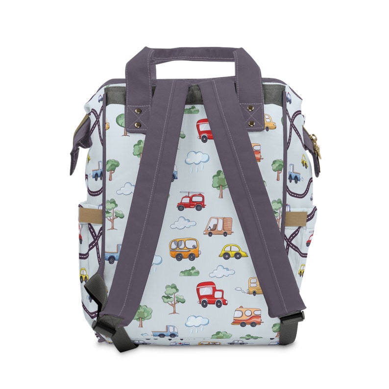 City Cars Diaper Bag, Custom Diaper Bag, Cars Backpack, Boy Nursery