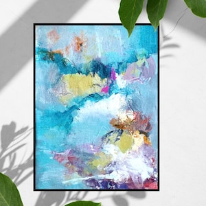 Arte contemporáneo Arte abstracto Pintura acrílica Obras de arte coloridas Diseño de interiores Pintura abstracta original Regalo para amantes del arte