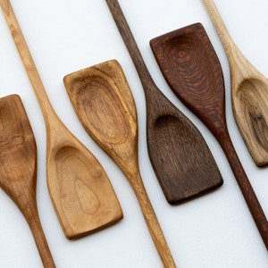 Squared Wooden Spoon, Beautiful Walnut Spoon, Baking Spoon, Handmade Gift Kitchen Spoon, Maple Mixing Spoon. Exotic Hardwood Utensil.