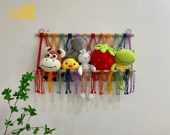 Hamaca Para Animales De Peluche - Red Grande Para Animales De Peluche Para Esquina De Juguetes - Organizador De Almacenamiento Colgante Para Juguetes De Animales De Peluche Para Exhibición De Peluches