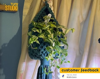Macrame Wall Hanging Basket, Macrame Storage Hanging Basket, Kitchen Basket, Flower Planter with Macrame Basket, Boho Home Decor - T3045