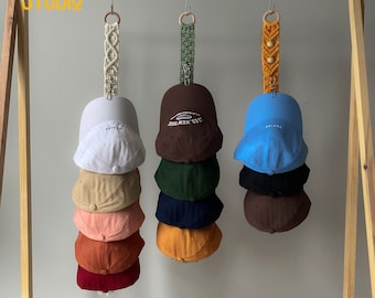 Personalized Cap Rack, Hat Storage, Gift For Father, Home Organization, Closet Organizer, Baseball Hat Hanger, Wall Mount Cap Rack - T3046