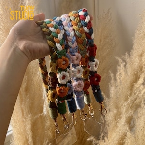 Macrame Wristlet para tus llaves, Custom Lanyard, accesorios boho macrame, regalos únicos para ella y sus amigos, Macrame Flower Keychain - T3064
