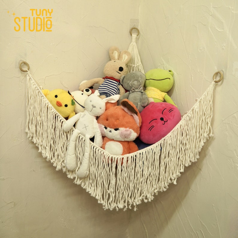 Macrame Stuffed Animal Hammock Boho Toy Hammock Stuffed Etsy