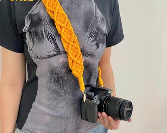 Personalized Camera Strap, Macrame Bag Strap, Boho Camera Strap, Vintage Camera Strap, Camera Lover, Gifts For Her, Handmade Gifts - T3076