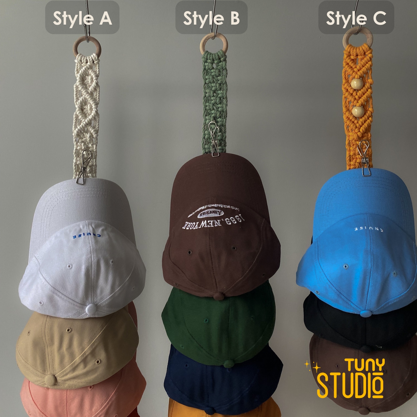Custom Stocking Cap Rack Personalized Cap Rack, Hat Storage, Gift for Father, Home Organization ...