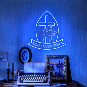 Custom Church Logo Sign, Christianity Led Light, Customized Christian Community Neon Sign, Holy Bible Sign, Personalized Neon Sign - T3148
