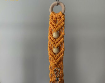 Makramee Hutaufhänger Lila - Boho Kappen Organizer Produktbild-Vorschau 8