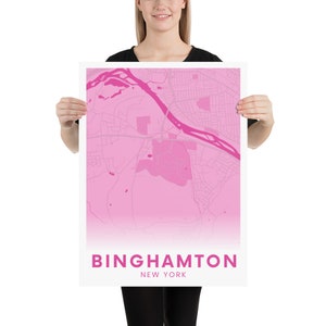 Binghamton University Poster | Hot Pink | Aesthetic | Binghamton New York