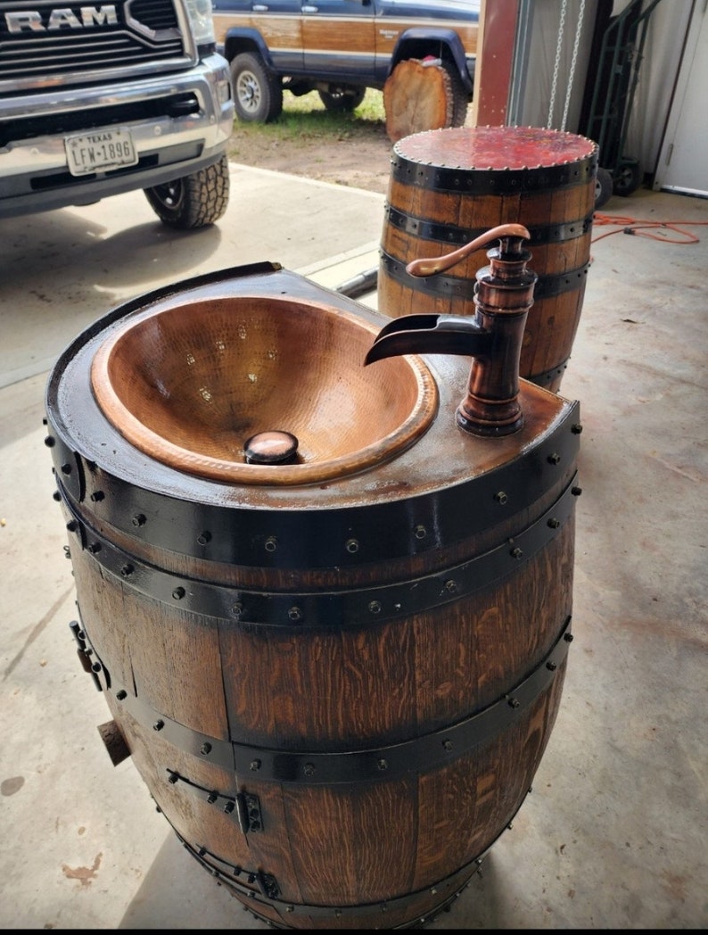 Whiskey Barrel Sink - Etsy