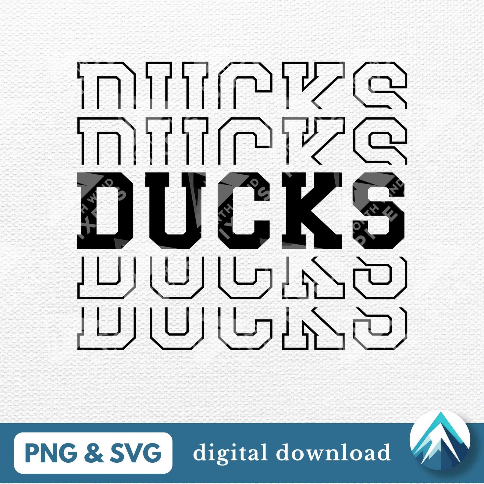 Ducks Digital Download, PNG and SVG Files, Clipart With Transparent ...