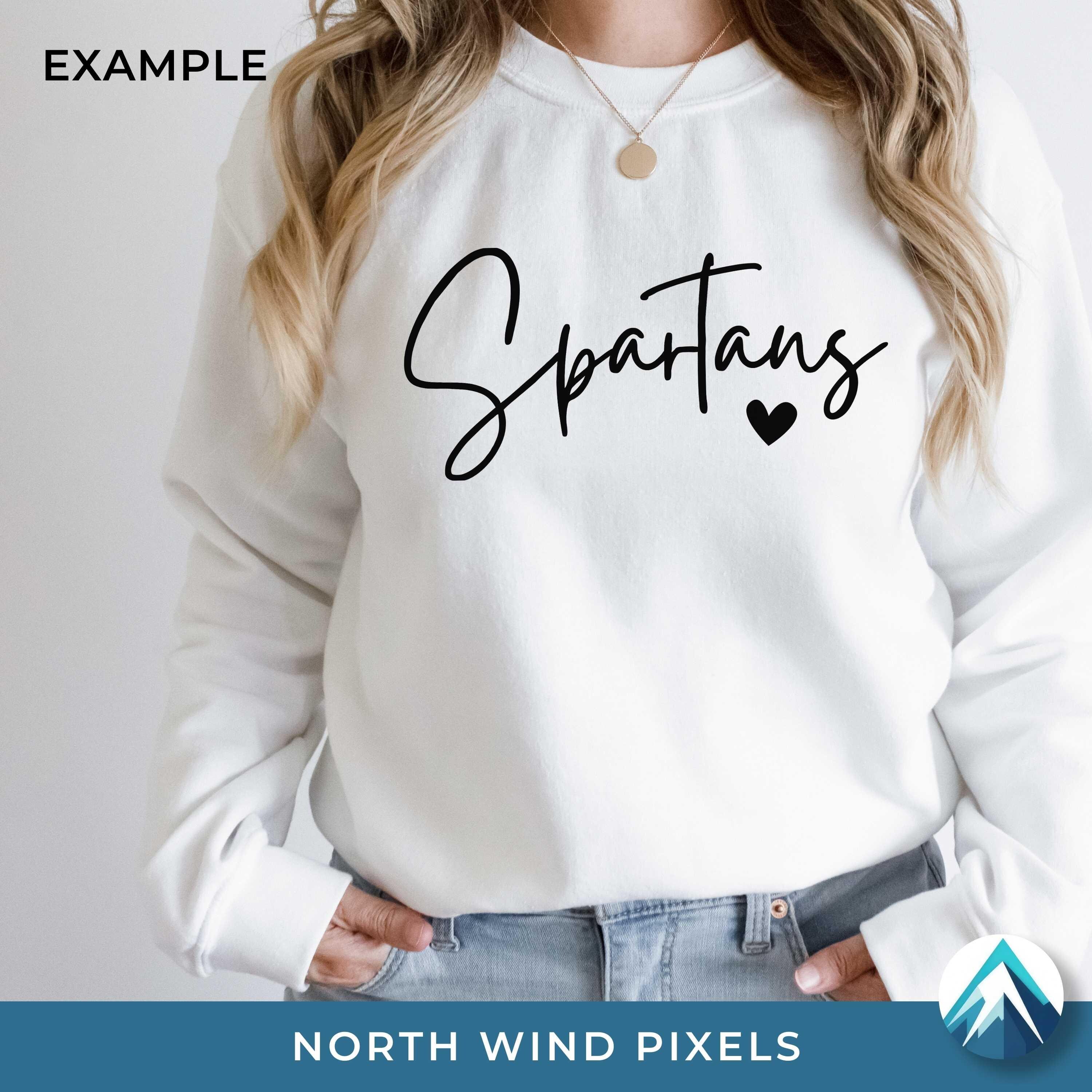 Spartans Digital Download, Svg Png Dxf Eps Files, Cursive With Small ...