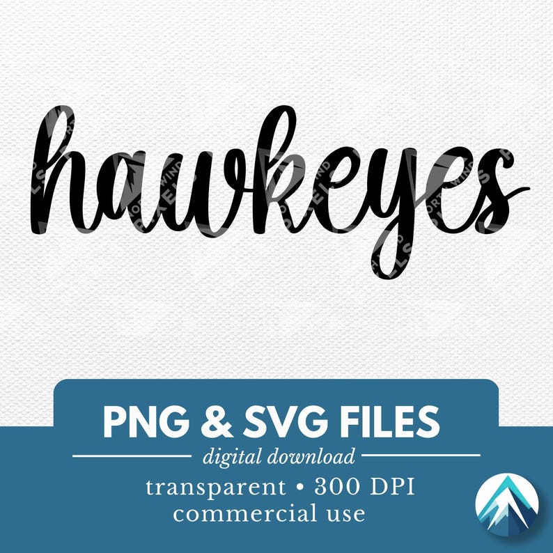 Hawkeyes Digital Download, PNG and SVG Files, Transparent Background ...